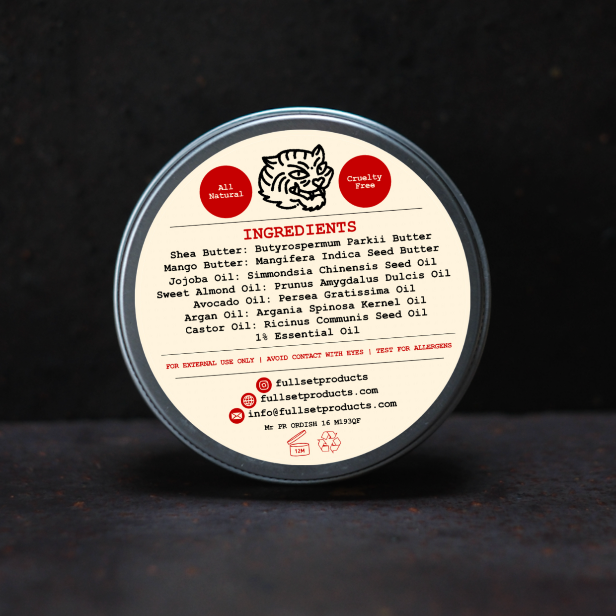 Beard butter organic back
